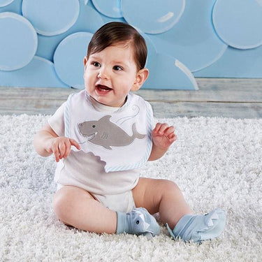Shark Baby 6-Piece Gift Set Bundle - Blue - Baby Gift Sets